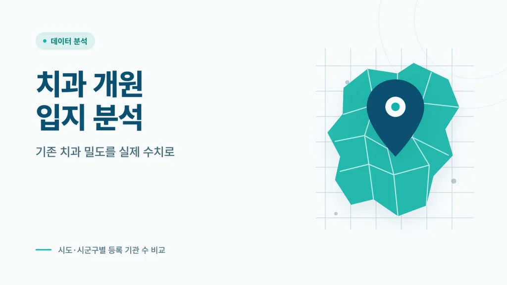 치과 개원 입지 분석 대표 이미지